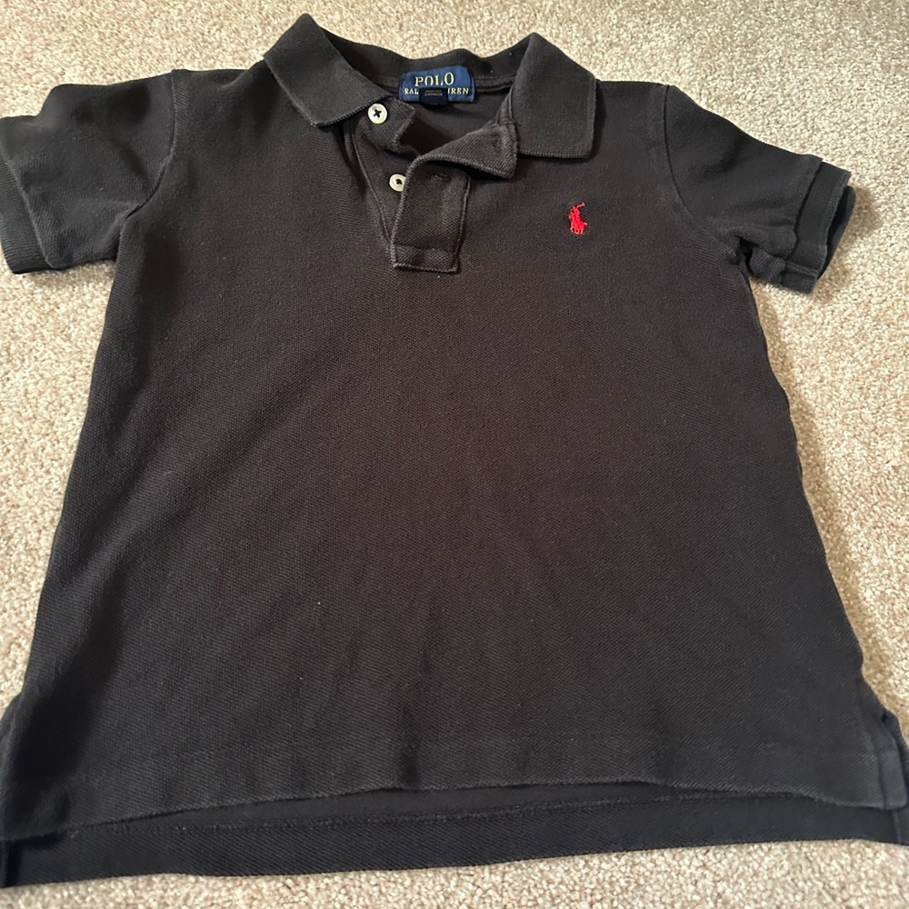 Polo Ralph Lauren 3T boys black polo shirt